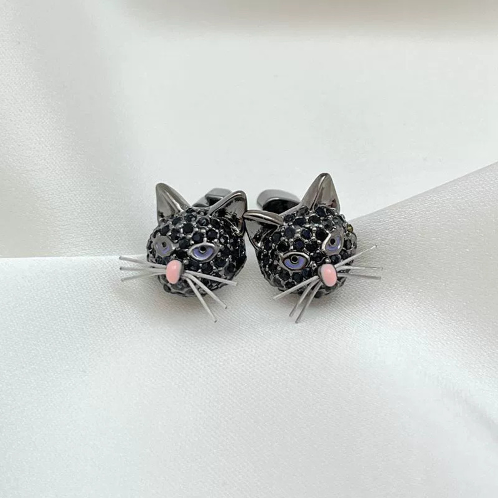 Kendra Scott Black Cat Acrylic Inlaid Earrings